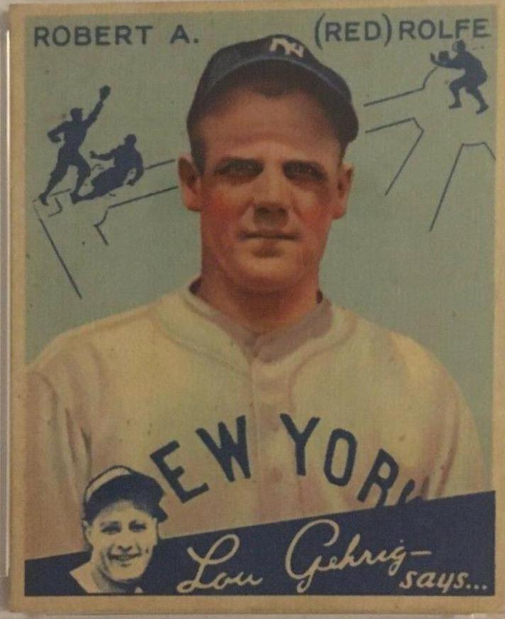 Red Rolfe #94 Baseball Cards 1934 Goudey