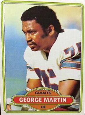 George Martin #55 Football Cards 1980 Topps