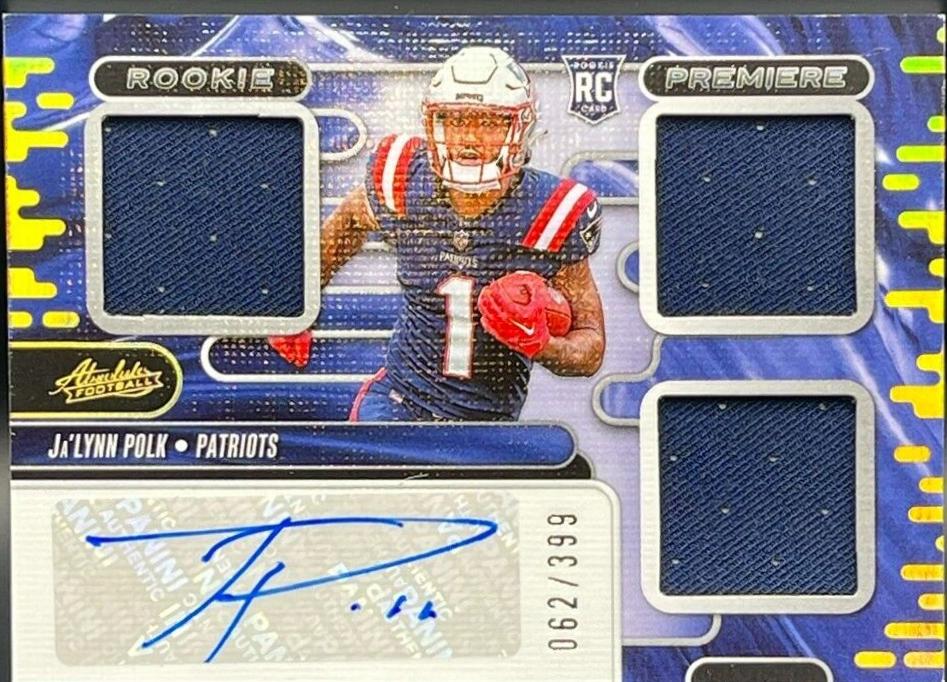 Ja'Lynn Polk #RPMA-JPK 2024 Panini Absolute Rookie Premiere Materials Auto Football