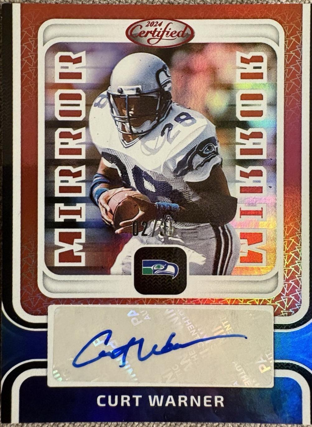 Curt Warner [Red] #MS-CW