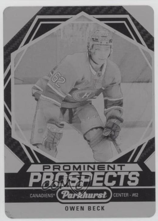 Owen Beck #PP-OB 2023 Parkhurst Prominent Prospects Gold Autograph Hockey