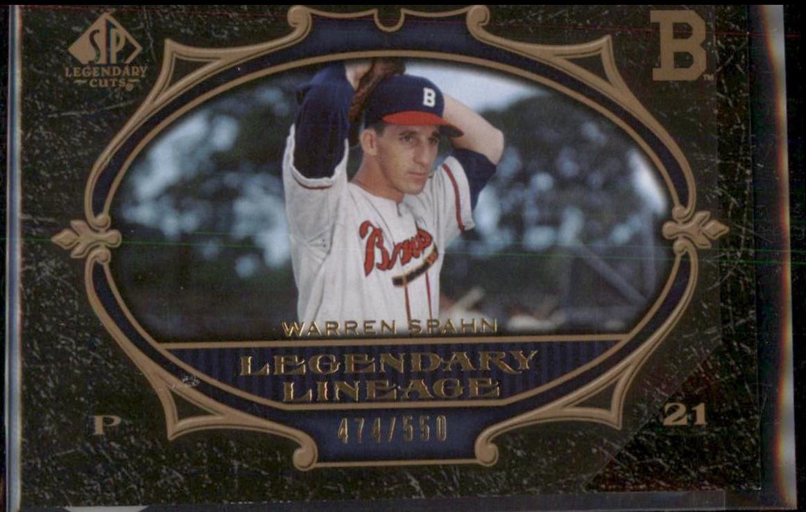 Warren Spahn #106 2007 Sp Legendary Cuts Baseball