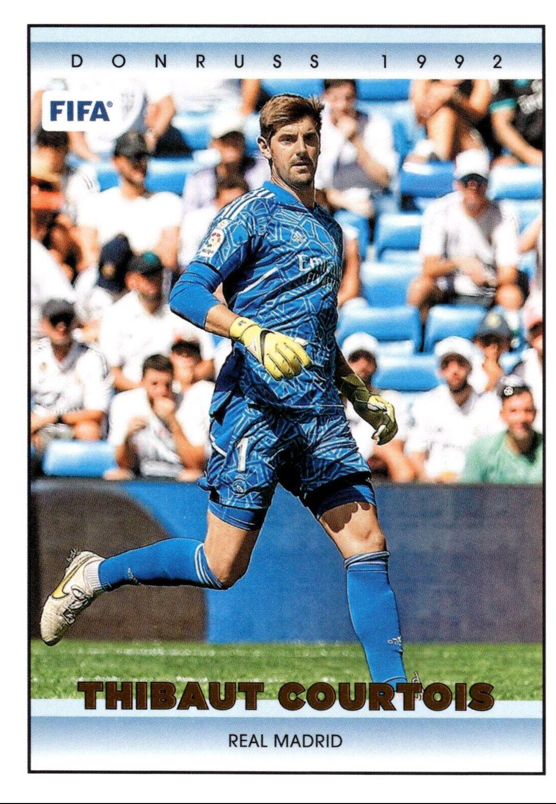 Thibaut Courtois #17 Soccer Cards 2022 Panini Donruss 1992 Tribute