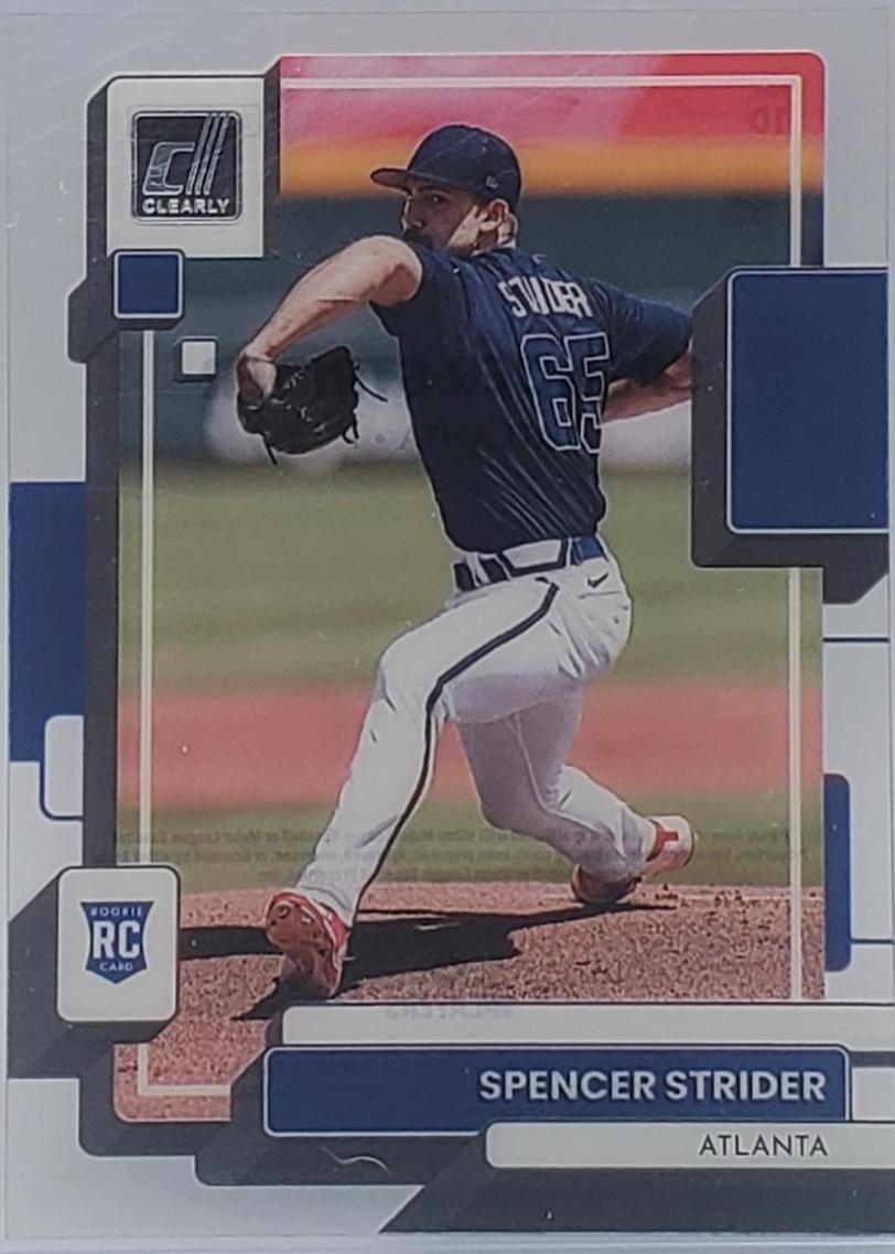Spencer Strider #10 Baseball Cards 2022 Panini Chronicles Clearly Donruss