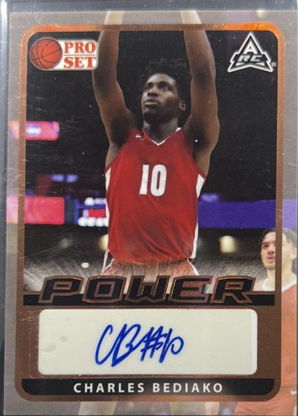 Charles Bediako #BA-CB1 2021 Pro Set Power Autograph Basketball