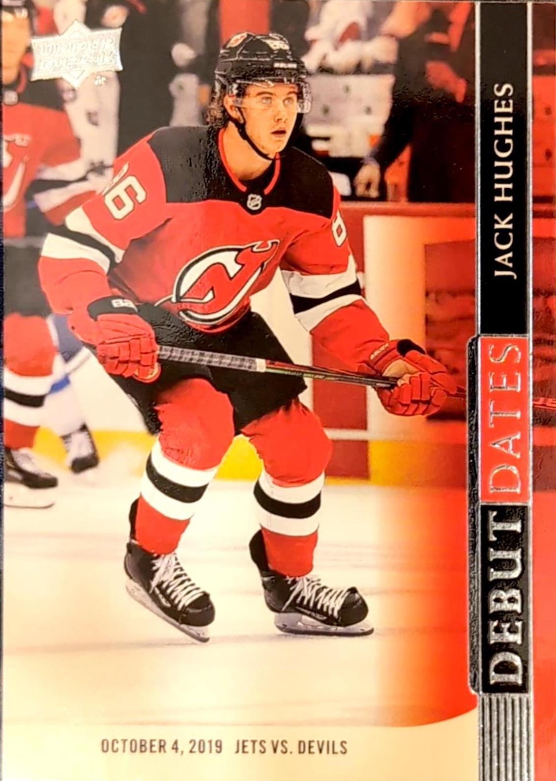 Jack Hughes #DD-6 Hockey Cards 2020 Upper Deck Debut Dates
