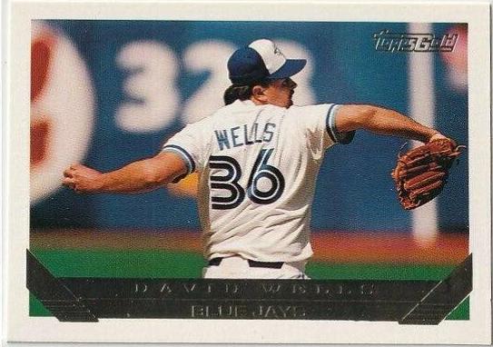 David Wells #458 Baseball Cards 1993 Topps Gold
