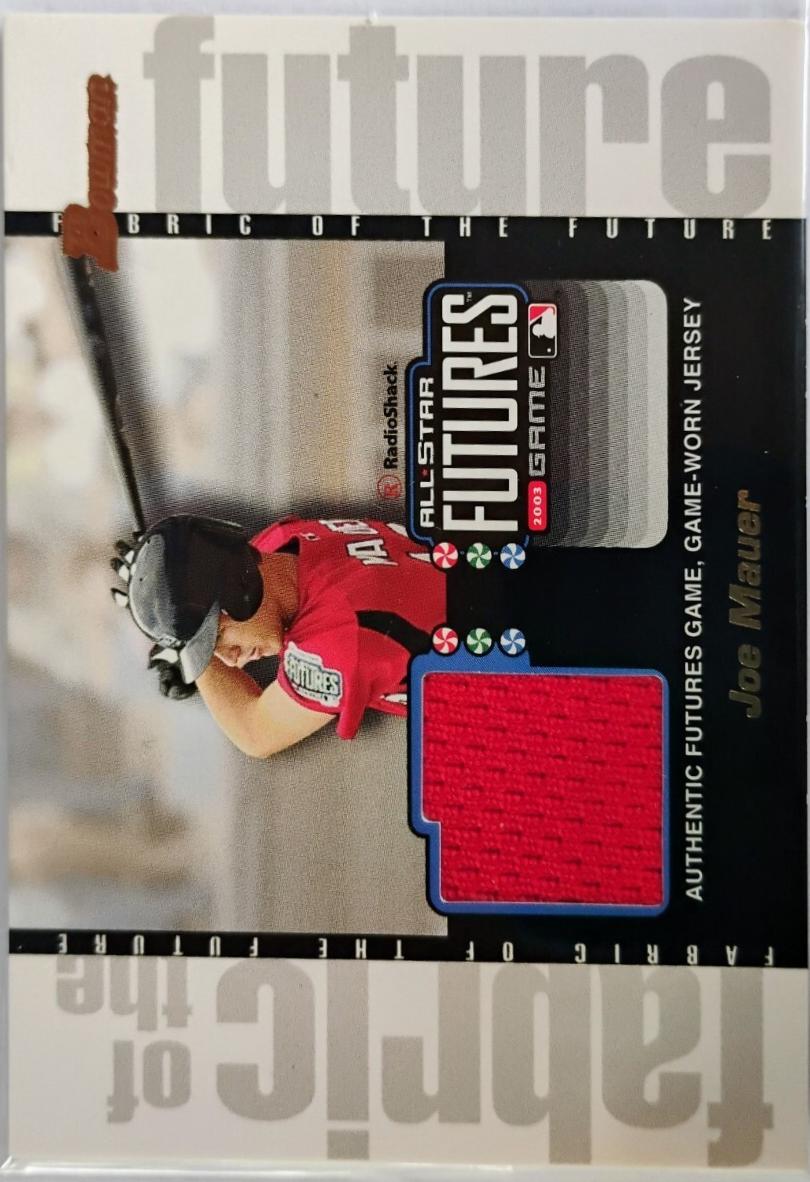 Joe Mauer #FF-JM Baseball Cards 2003 Bowman Draft Picks Fabric of the Future