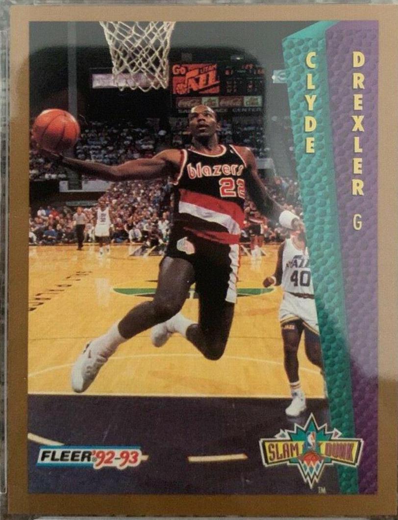 Clyde Drexler #270 Basketball Cards 1992 Fleer