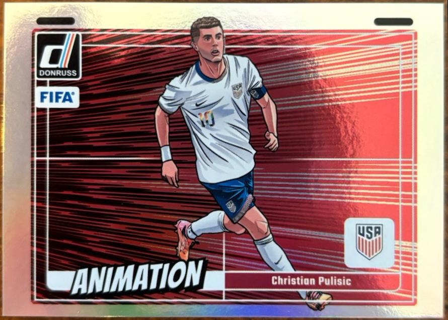 Christian Pulisic #1 Soccer Cards 2024 Panini Donruss Animation