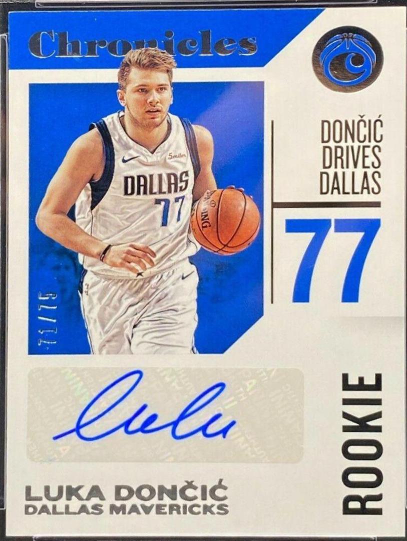 Luka Doncic #RCLDC Basketball Cards 2018 Panini Chronicles Rookie Signatures