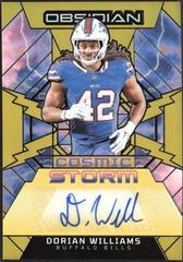 Dorian Williams [Gold] #CSS-DWS Football Cards 2024 Panini Obsidian Cosmic Storm Signature Prices