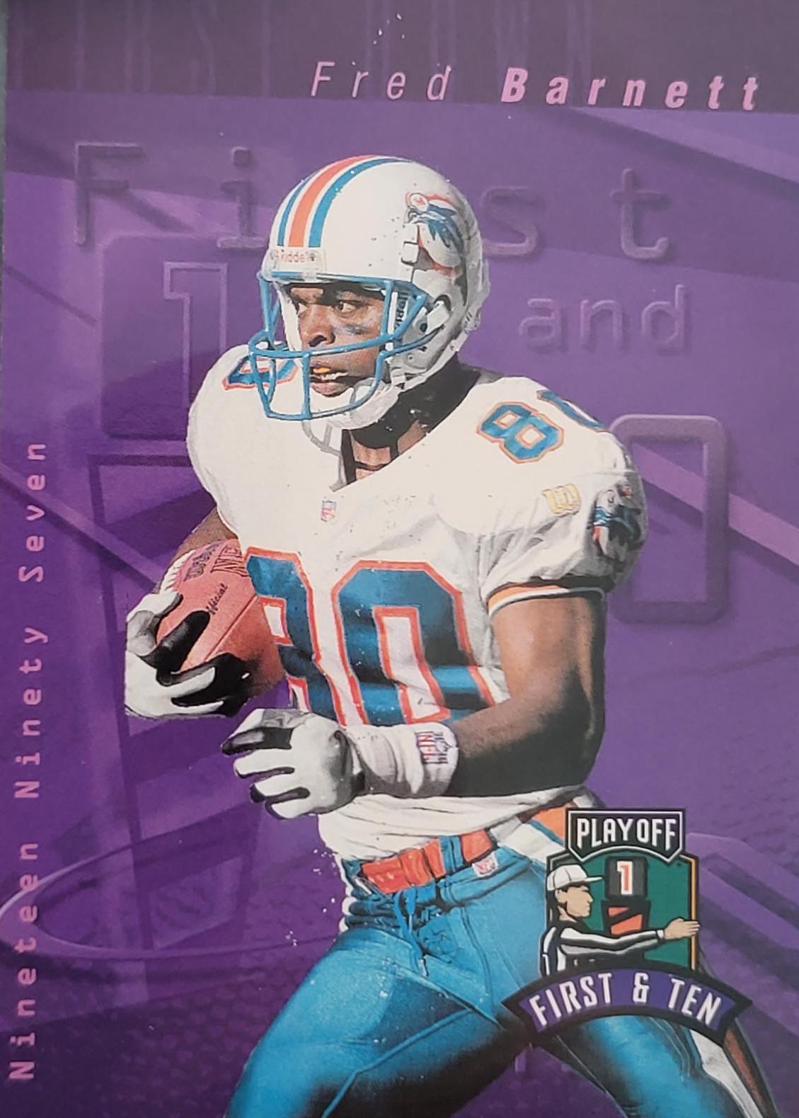 Fred Barnett #80 Football Cards 1997 Playoff 1st & 10