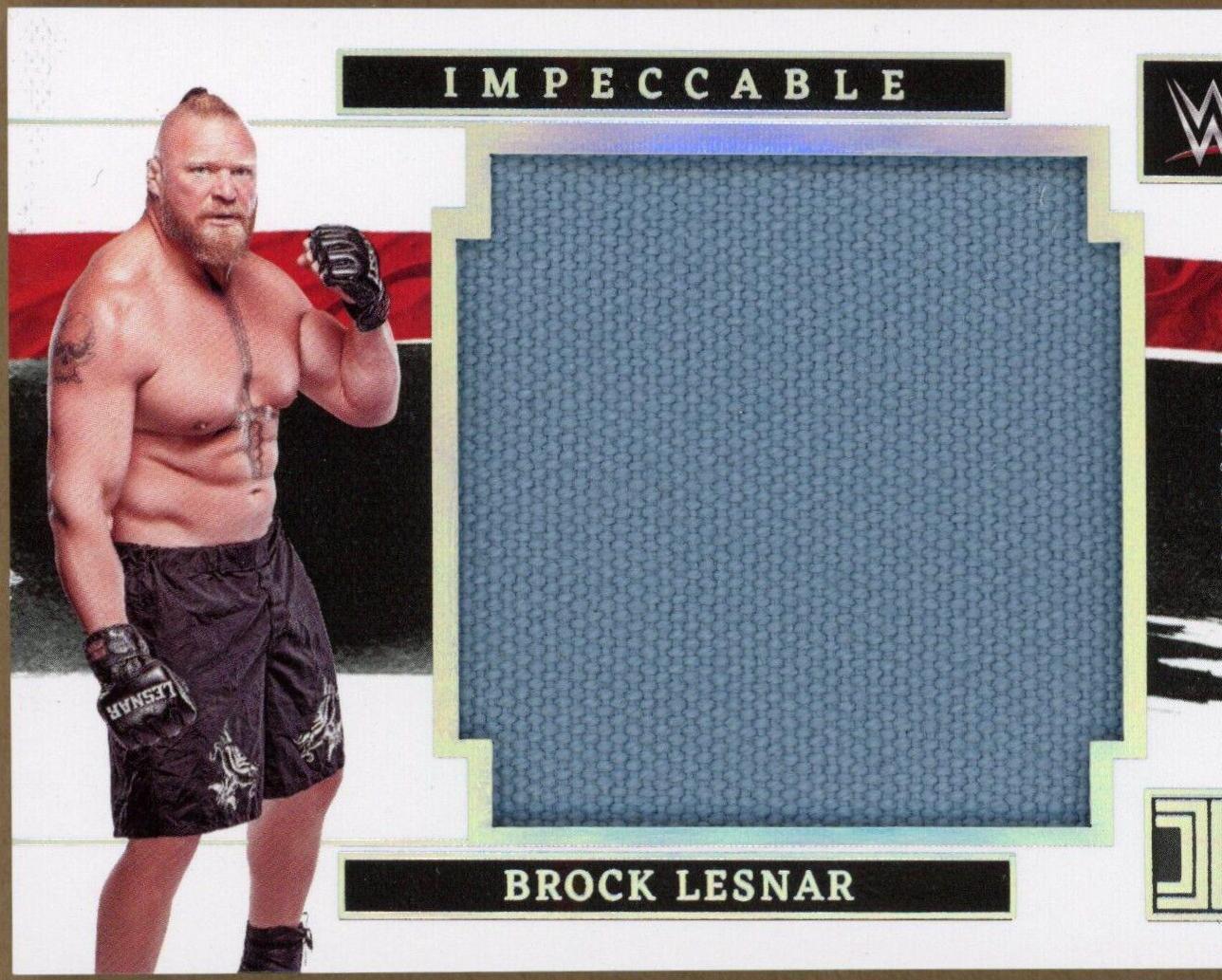 Brock Lesnar #JM-BLS Wrestling Cards 2022 Panini Impeccable WWE Jumbo Materials