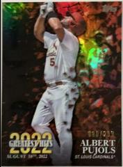 Albert Pujols [Black] #22GH-17 Baseball Cards 2023 Topps 2022 Greatest Hits Prices