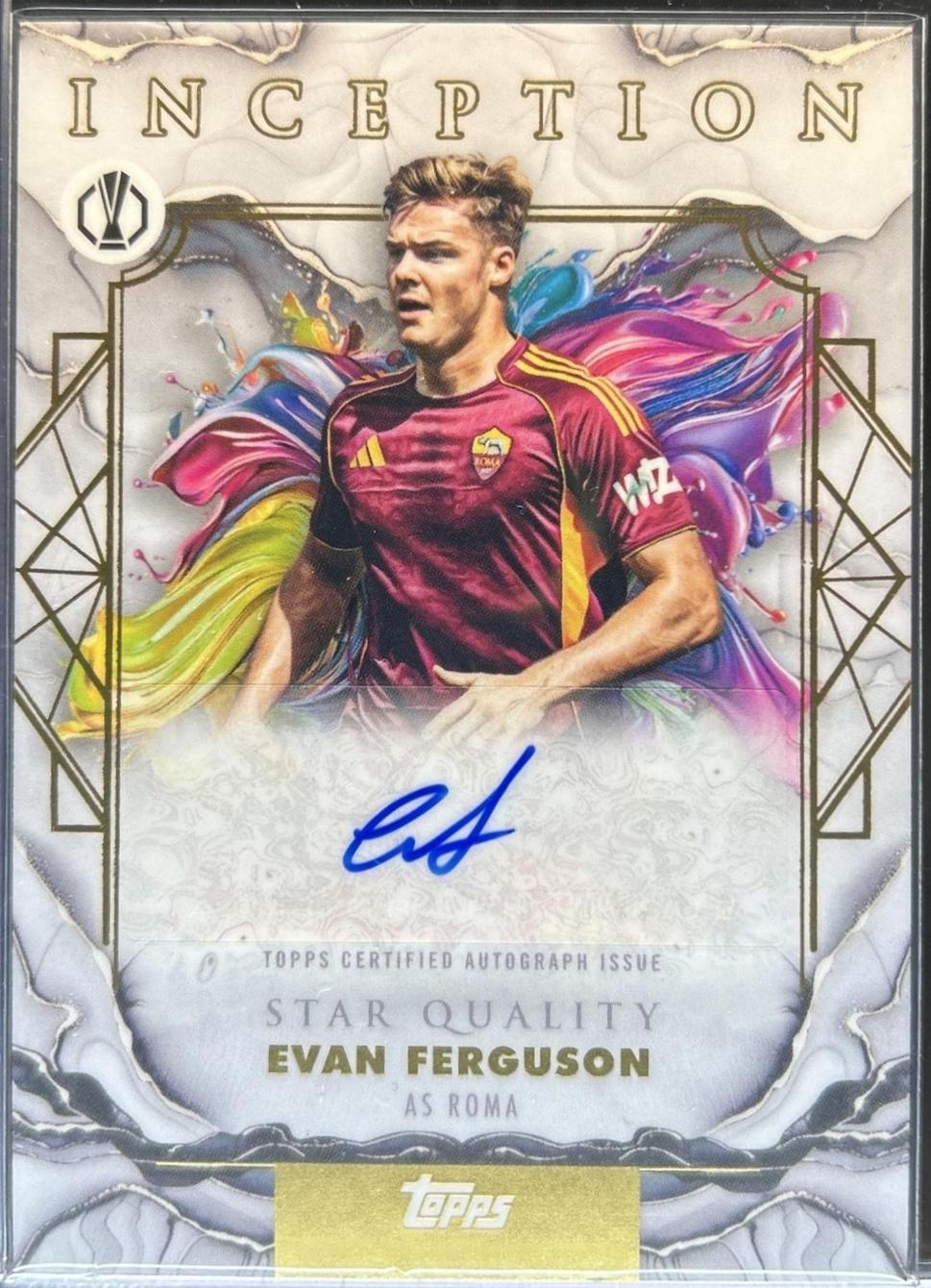 Evan Ferguson #SQ-FE 2025 Topps Inception UEFA Star Quality Autograph