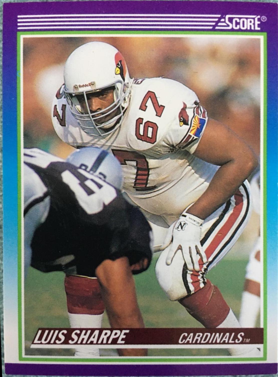 Luis Sharpe #445 Football Cards 1990 Panini Score