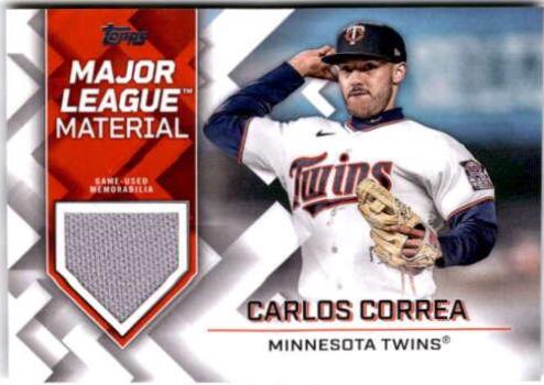 Carlos Correa #MLM-CC Baseball Cards 2022 Topps Update Major League Material Relics