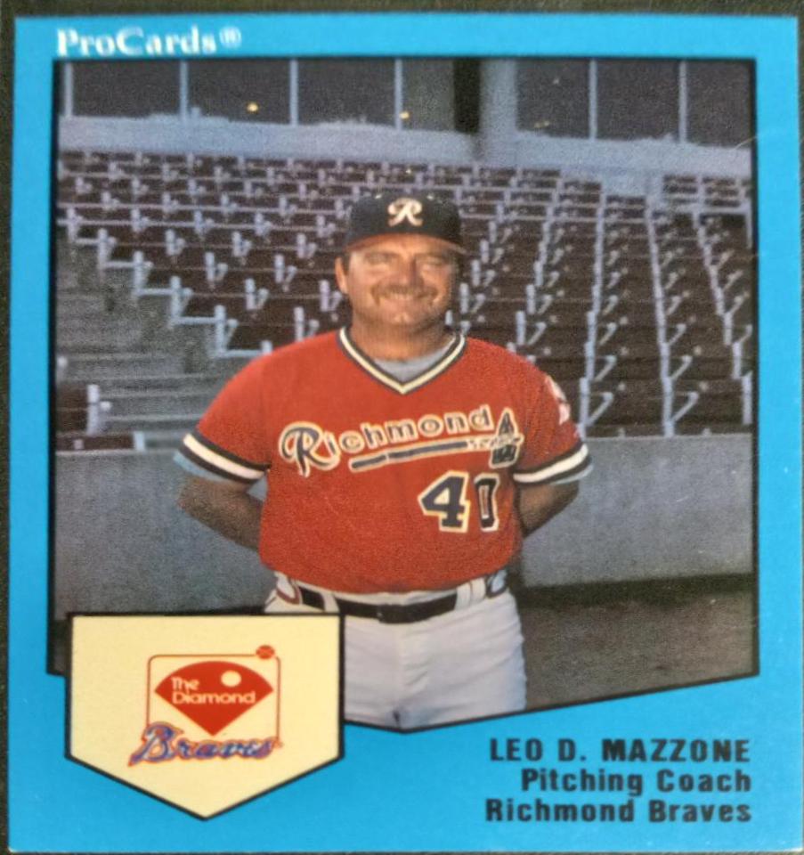 Lee D. Mazzone Baseball Cards 1989 Procards