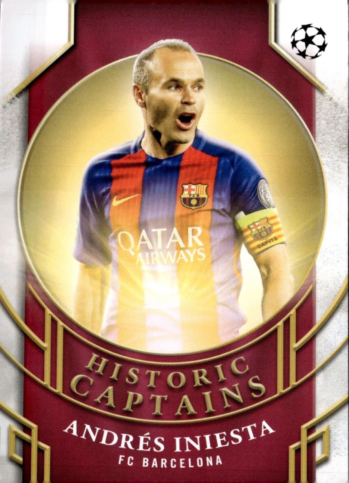 Andres Iniesta #HC-5 Soccer Cards 2024 Topps UEFA Historic Captains