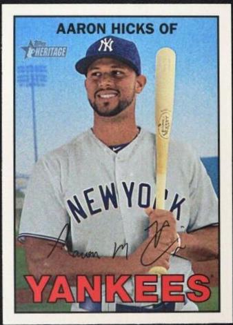 Aaron Hicks #6 Baseball Cards 2016 Topps Heritage