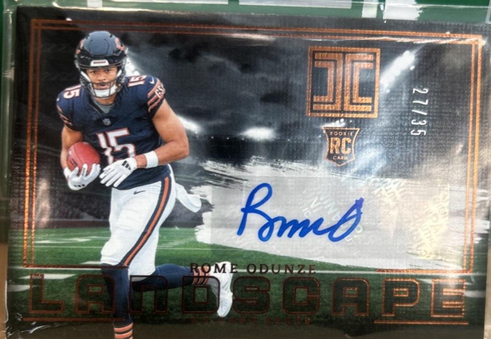 Rome Odunze #6 Football Cards 2024 Panini Impeccable Rookie Autograph