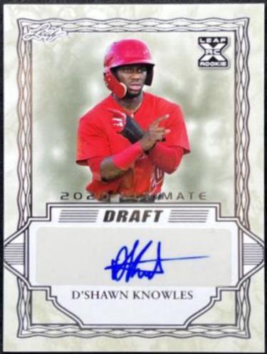 D'Shawn Knowles #BA-DSK 2020 Leaf Ultimate Autographs Baseball