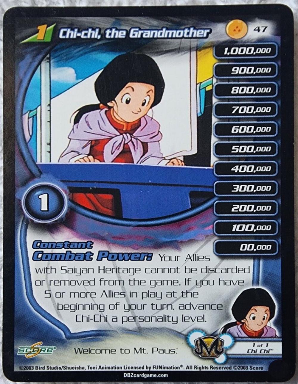 Chi-Chi the Grandmother 47 Dragon Ball Z Kid Buu Saga