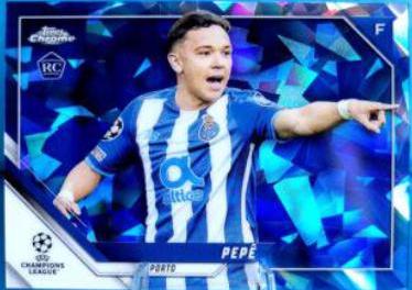 Pepe #52 Soccer Cards 2021 Topps Chrome Sapphire UEFA Champions League