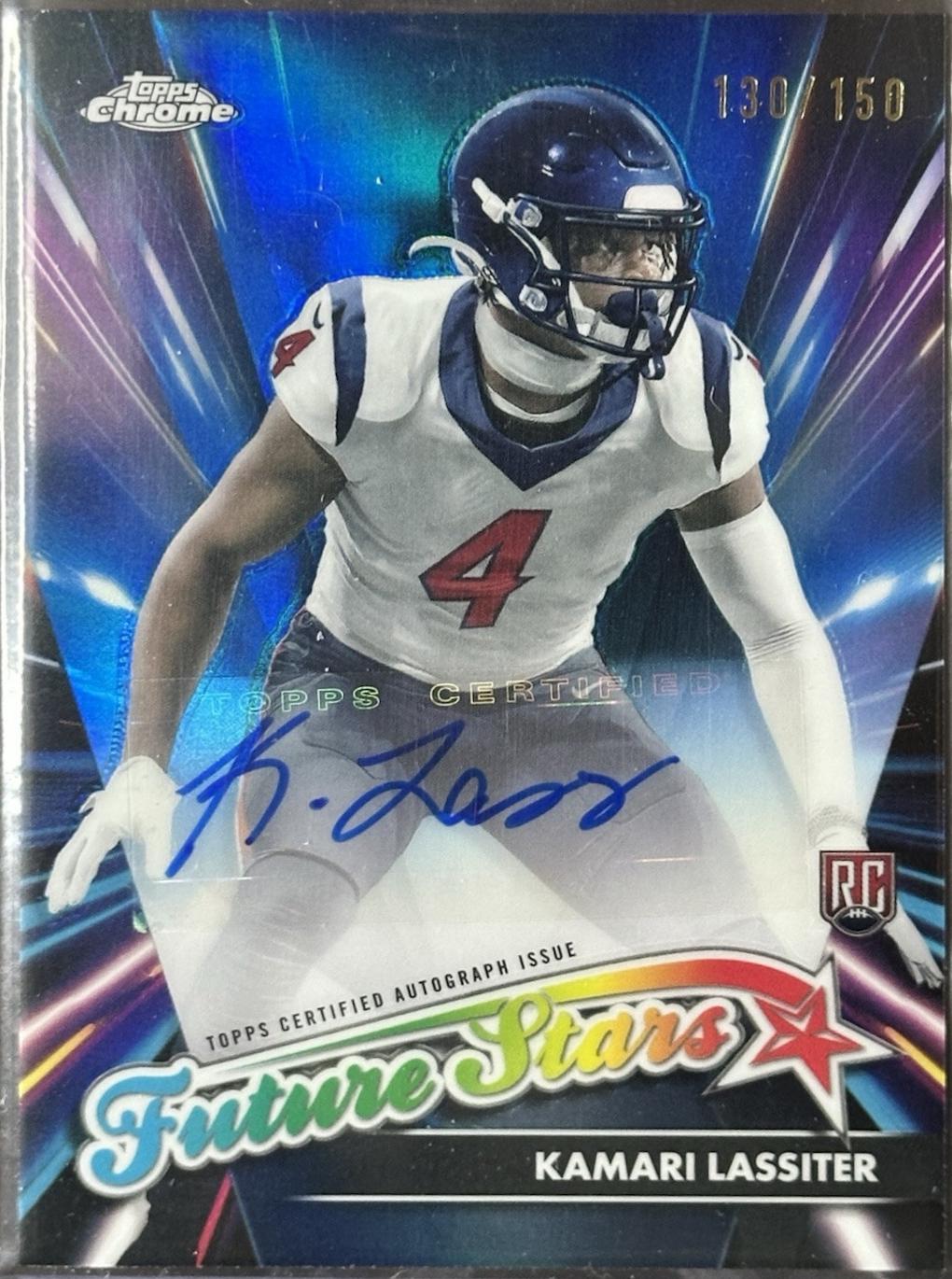 Kamari Lassiter #FSA-KL Football Cards 2024 Topps Chrome Future Stars Autograph