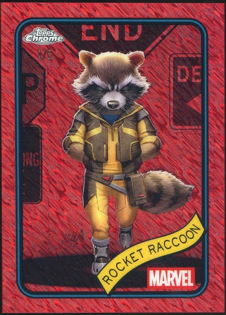 Rocket Raccoon Red Shimmer Refractor