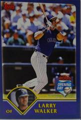 Larry Walker #113 Baseball Cards 2003 Topps Opening Day Prices
