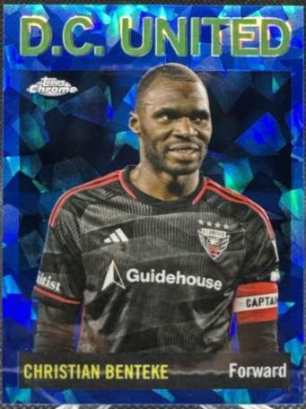Christian Benteke #64T-13 Soccer Cards 2024 Topps Chrome Sapphire MLS 1964 Football