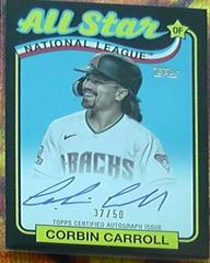 Corbin Carroll [Black] #89ASA-CC Prices | 2024 Topps 1989 All-Star