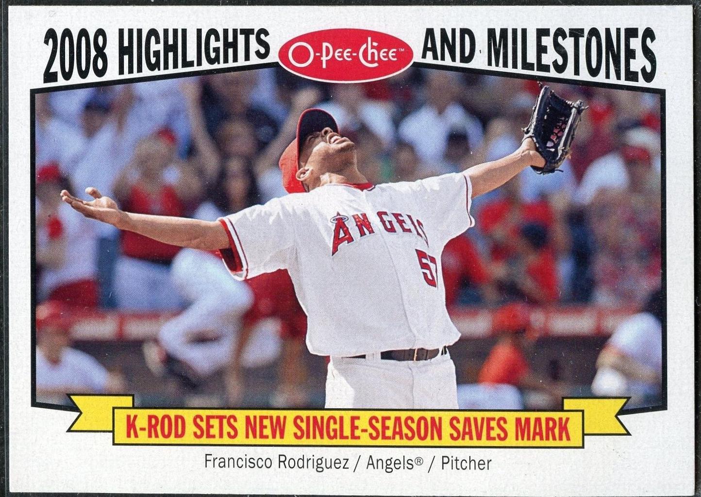 Francisco Rodriguez #HM7 Baseball Cards 2009 Upper Deck O Pee Chee Highlights & Milestones