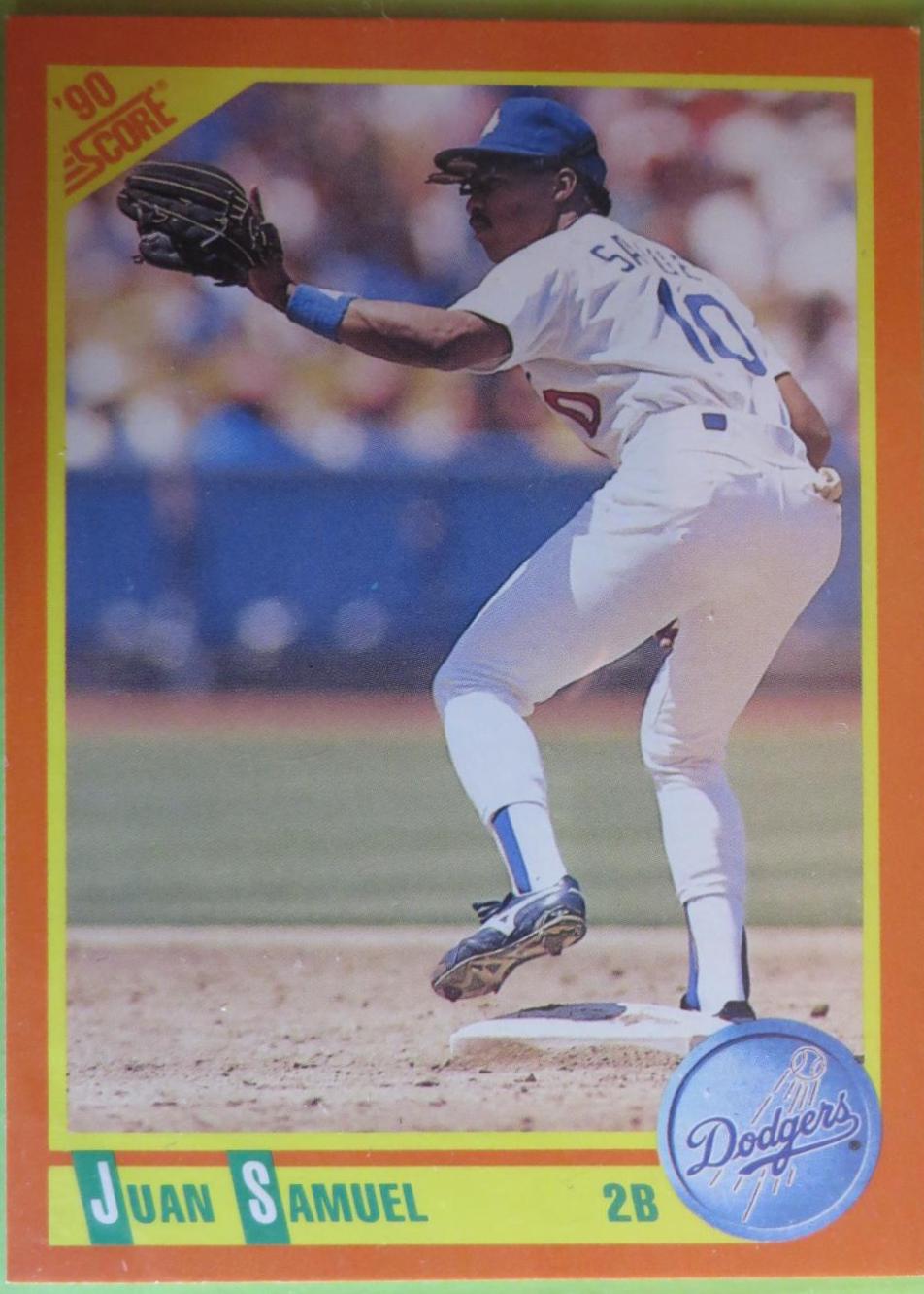Juan Samuel #33T Baseball Cards 1990 Score Traded