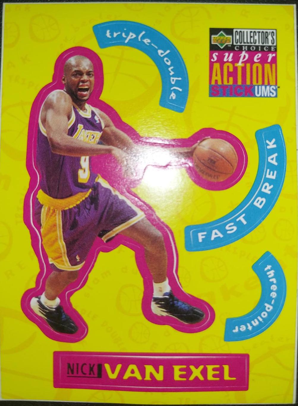 Nick Van Exel #S13 Basketball Cards 1996 Collector's Choice Stick Ums 2