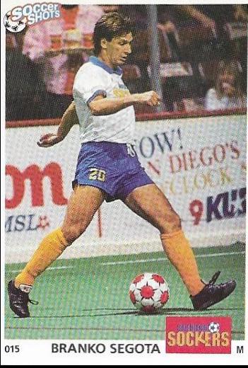 Branko Segota #15 Soccer Cards 1991 Soccer Shots MSL