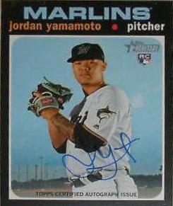 Jordan Yamamoto #ROA-JY 2020 Topps Heritage Baseball Real One Autographs