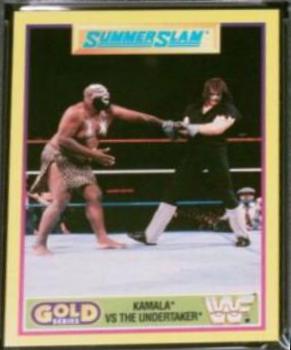 Kamala vs. The Undertaker #11 Wrestling Cards 1992 Merlin WWF Gold Series 2