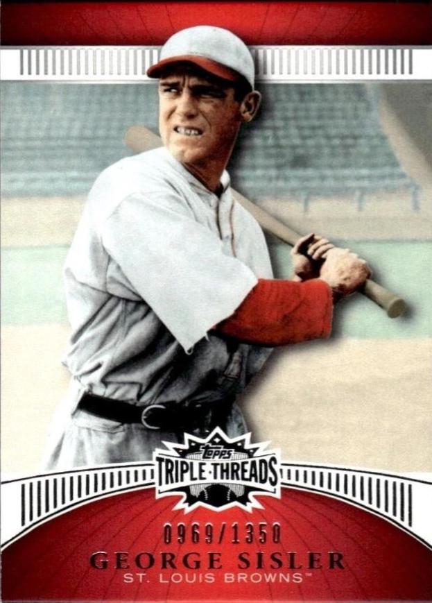 George Sisler #99 Baseball Cards 2010 Topps Triple Threads