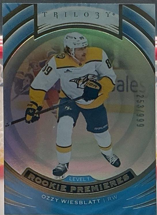 Ozzy Wiesblatt #T-2 2025 Upper Deck Extended Trilogy Rookie Premieres Hockey