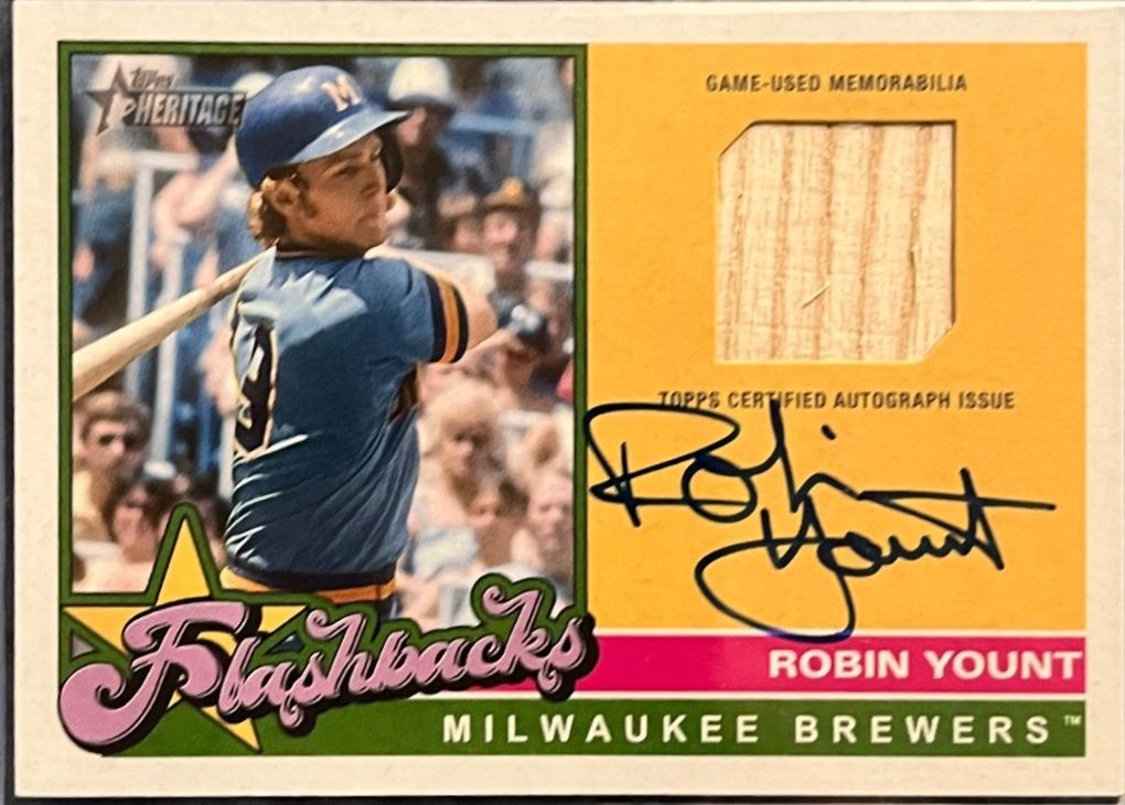 Robin Yount #BAR-RY Baseball Cards 2025 Topps Heritage Bicentennial Autographed Relic