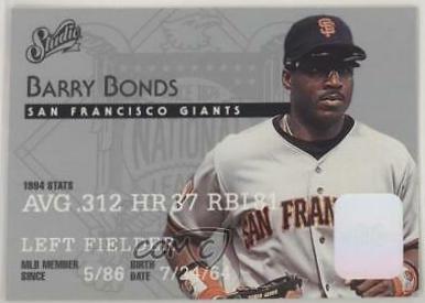 Barry Bonds #7 Baseball Cards 1995 Studio
