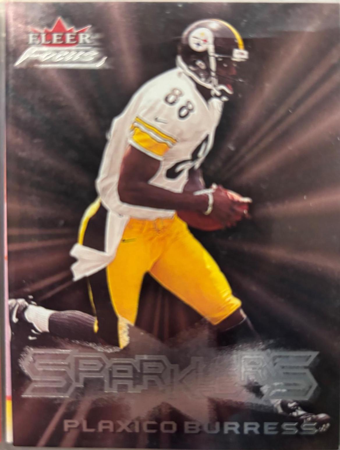 Platico Burress #4 2000 Fleer Focus Sparklers Football