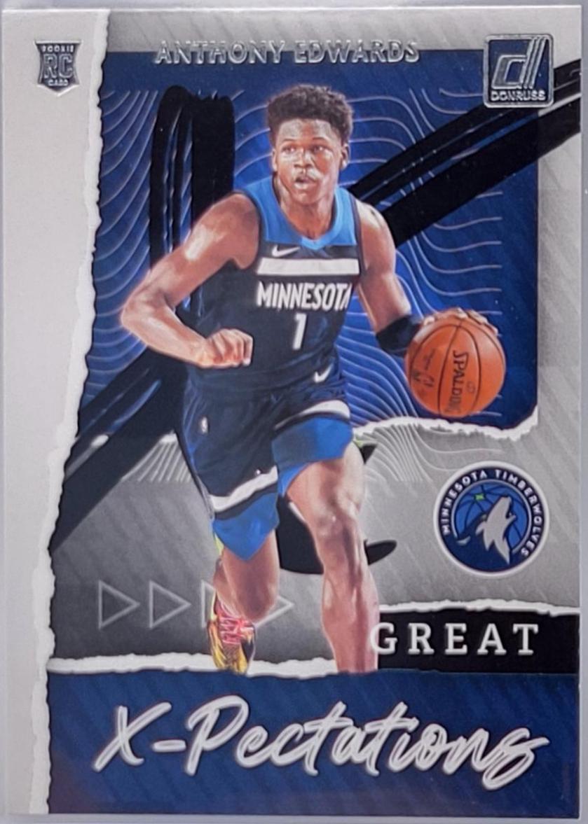 Anthony Edwards #1 Basketball Cards 2020 Donruss Great X-Pectations