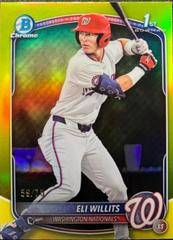 Eli Willits [Yellow Refractor] #BDC-1 Baseball Cards 2025 Bowman Draft Chrome Prices