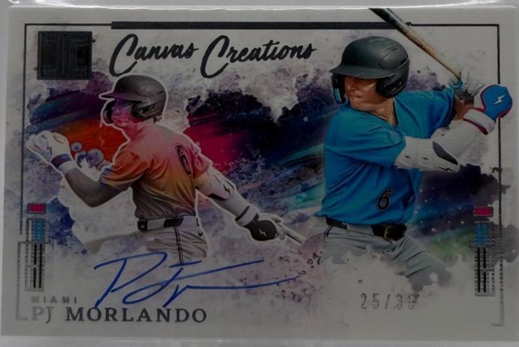 PJ Morlando #22 2025 Panini Impeccable Baseball Canvas Creations Signatures