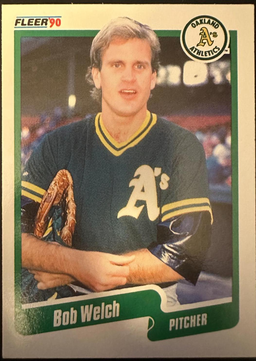 Bob Welch #23 Baseball Cards 1990 Fleer