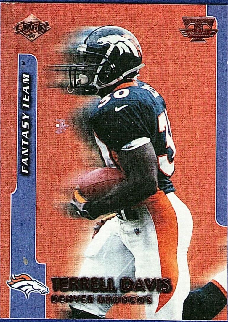 Terrell Davis #FT1 Football Cards 1999 Collector's Edge Triumph Fantasy Team